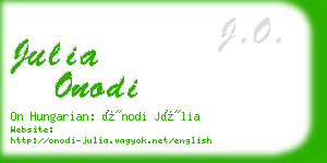 julia onodi business card